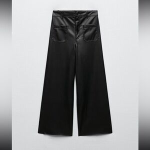 Zara The Marine Straight Faux Leather Pant
